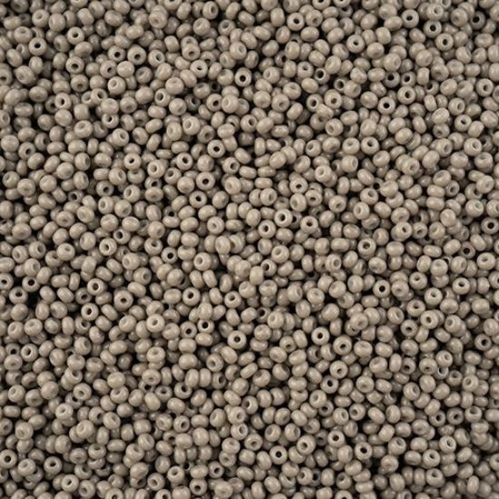 Picture of Preciosa Czech Seed Bead, 11/0 Grey Chalk Dyed Solgel
