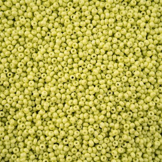 Picture of Preciosa Czech Seed Bead, 11/0 Light Green Chalk Dyed Solgel
