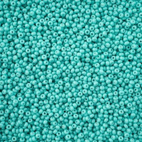 Picture of Preciosa Czech Seed Bead, 11/0 Turquoise Chalk Dyed Solgel