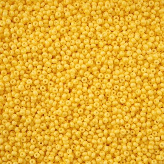 Picture of Preciosa Czech Seed Bead, 11/0 Yellow Dyed Solgel