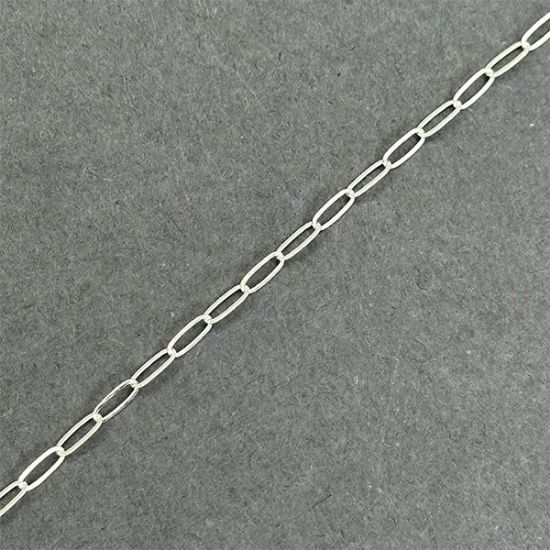 Picture of Sterling Silver Flat Cable Bulk Chain 2mm