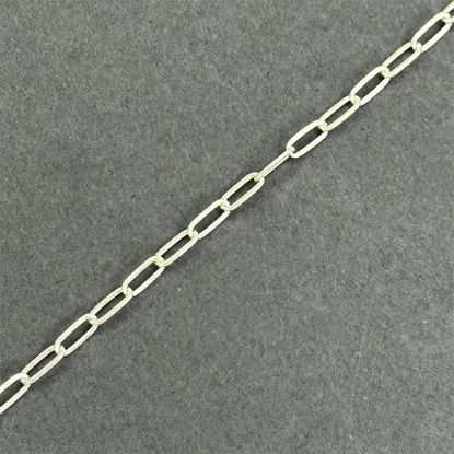 Picture of Sterling Silver Flat Style "BB"Cable Bulk Chain 2.6mm, Sold by the Foot