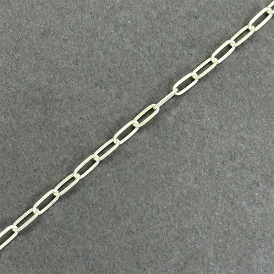 Picture of Sterling Silver Flat Style "BB"Cable Bulk Chain 2.6mm, Sold by the Foot