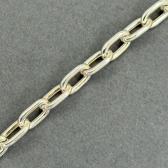 Picture of Sterling Silver Hollow Cable Bulk Chain 6.6mm, Sold by the Foot
