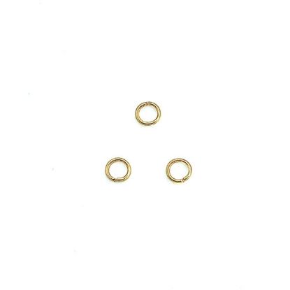 Picture of Gold Plated Round Jump Ring 4mm, Sold per pkg of 50