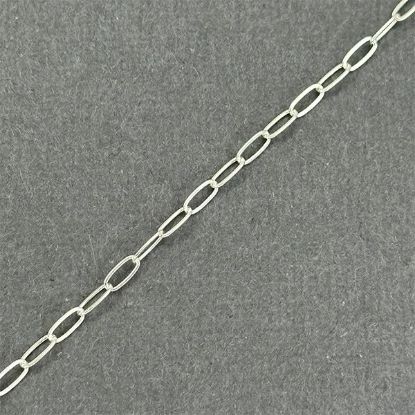 Picture of Sterling Silver Flat Cable Bulk Chain 2.2mm, Sold by the Foot