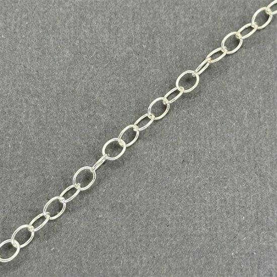 Picture of Sterling Silver Oval Cable Bulk Chain 3.6mm, Sold by the Foot