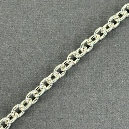 Picture of Sterling Silver Oval Cable Bulk Chain 4.7mm, Sold by the Foot