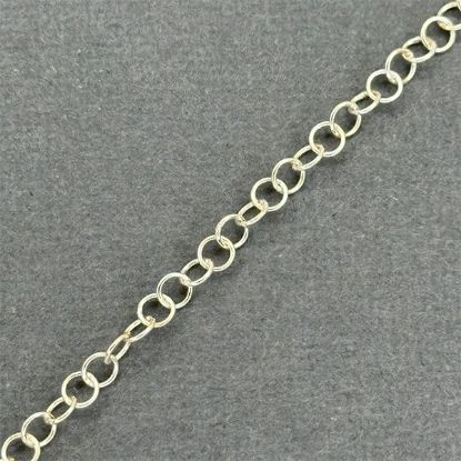 Picture of Sterling Silver Round Cable Bulk Chain 3.5mm, Sold by the Foot