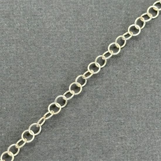 Picture of Sterling Silver Round Cable Bulk Chain 3.5mm, Sold by the Foot