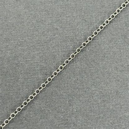 Picture of Sterling Silver Oxidized Cable Stamp Bulk Chain 1.9mm, Sold by the Foot