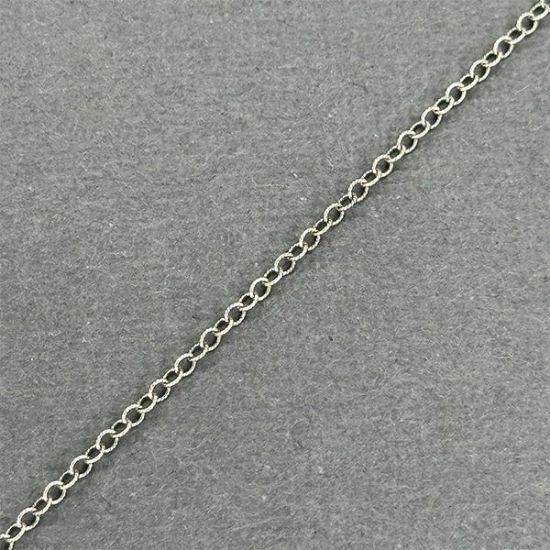 Picture of Sterling Silver Oxidized Cable Stamp Bulk Chain 1.9mm, Sold by the Foot