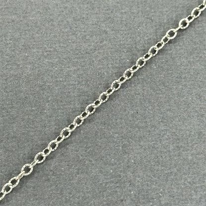 Picture of Sterling Silver Oxidized Cable Stamp Bulk Chain 2.5mm, Sold by the Foot