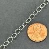 Picture of Silver Plated Cable Bulk Chain 4.8mm, Sold per 4 Foot Lengths. IMPORTED ECONOMY QUALITY CHAINS: DUE TO THE PRICE, THIS ITEM VARIES IN LENGTH AND SIZE, NO REFUNDS OR EXCHANGES.