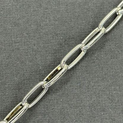 Picture of Silver Plated Cable Chain 5.6x12.3mm, Sold per 4 Foot Lengths