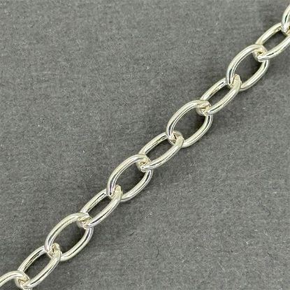 Picture of Silver Plated Heavy Cable Chain 6.1mm<br />4 Foot Lengths