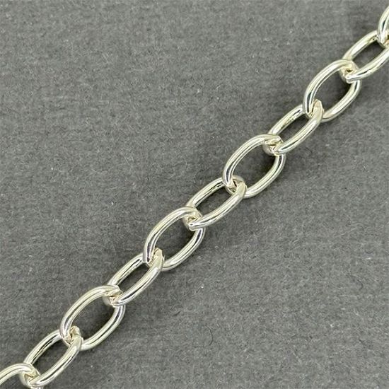 Picture of Silver Plated Heavy Cable Chain 6.1mm<br />4 Foot Lengths