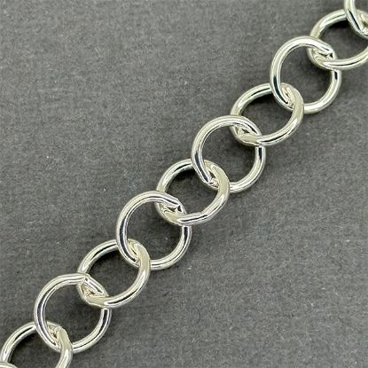 Picture of Silver Plated Round Cable Chain 10.1mm<br />4 Foot Lengths