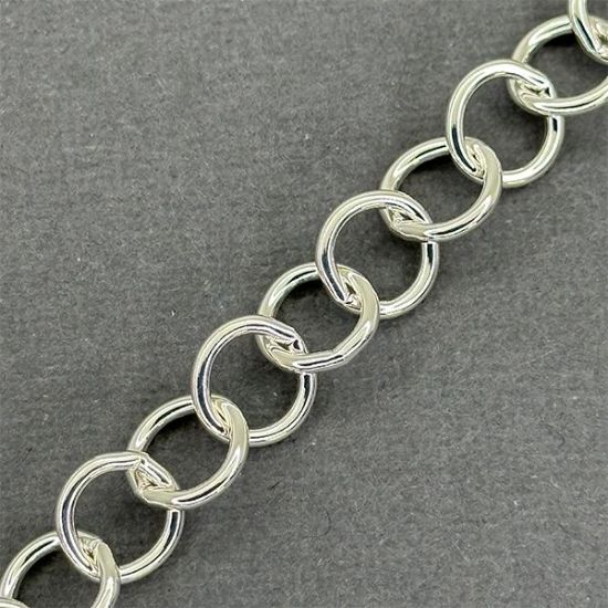 Picture of Silver Plated Round Cable Chain 10.1mm<br />4 Foot Lengths