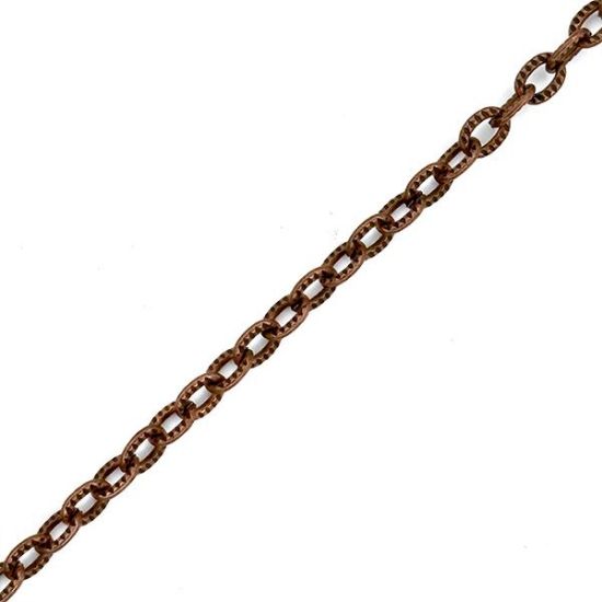 Picture of Antique Copper Plated Bulk Cable Chain 3mm<br />4 Foot Length