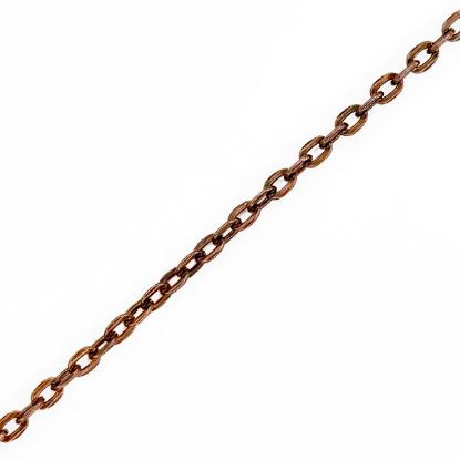 Picture of Antique Copper Plated Cable Bulk Chain 2.35mm, 100 Foot Spool