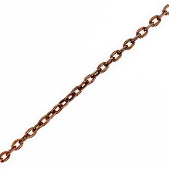 Picture of Antique Copper Plated Cable Bulk Chain 2.35mm, 100 Foot Spool