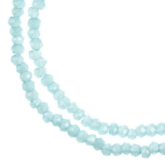 Picture of Crystal Lane 1.5x2.5mm Opaque Light Blue Rondelle, 2 Strand 7" Strands