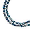 Picture of Crystal Lane 1.5x2.5mm Opaque Light Blue with Half Blue Iris Rondelle, 2 Strand 7" Strands