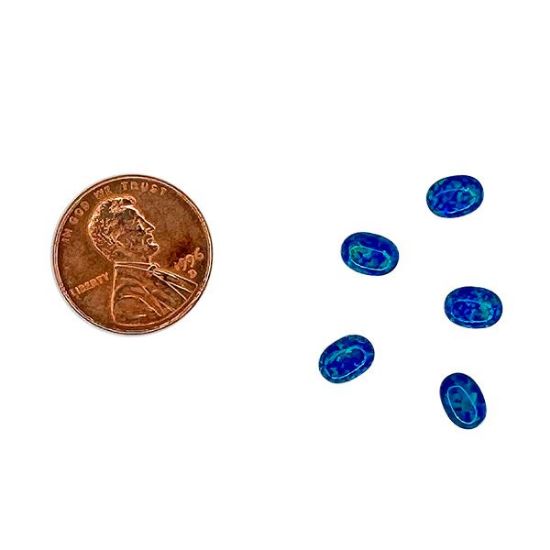 Picture of Imitation Royal Blue Opal, Oval Cabochon, 5x7mm