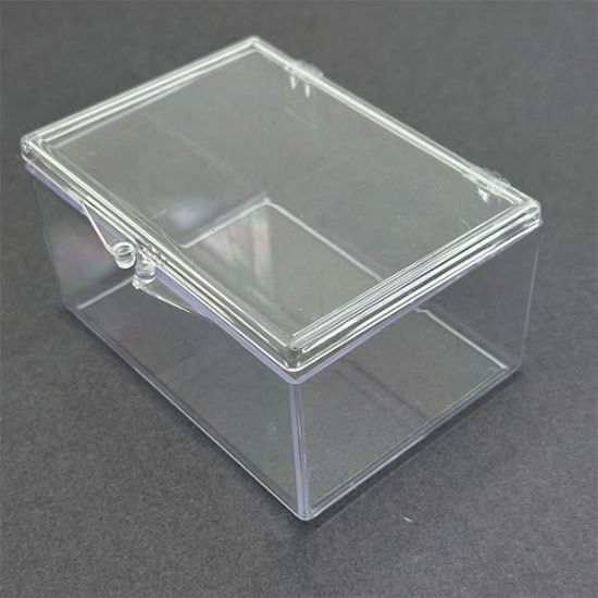 Picture of Clear Plastic Hinged Box, 3-1/2" W x 2-9/16" L x 1-3/4" D, Sold individually