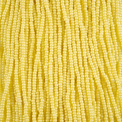 Picture of Size 10/0, Preciosa Czech Seed Beads, PermaLux Dyed Chalk Light Yellow, Sold by the Hank