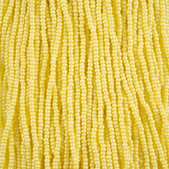 Picture of Size 10/0, Preciosa Czech Seed Beads, PermaLux Dyed Chalk Light Yellow, Sold by the Hank