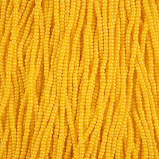 Picture of Size 10/0, Preciosa Czech Seed Beads, PermaLux Dyed Chalk Dark Yellow, Sold by the Hank