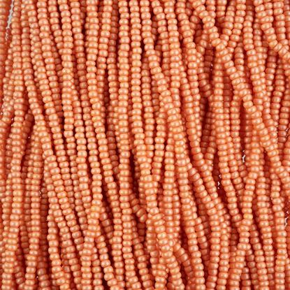 Picture of Size 10/0, Preciosa Czech Seed Beads, PermaLux Dyed Chalk Apricot, Sold by the Hank