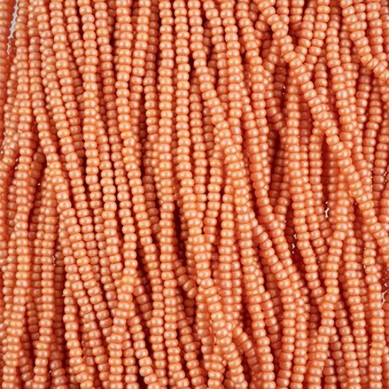 Picture of Size 10/0, Preciosa Czech Seed Beads, PermaLux Dyed Chalk Apricot, Sold by the Hank