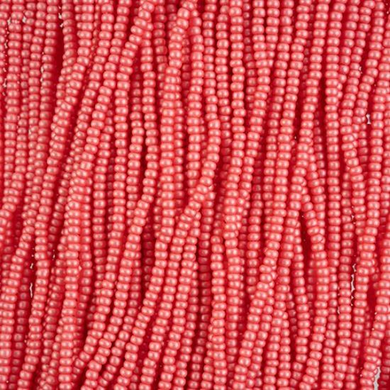 Picture of Size 10/0, Preciosa Czech Seed Beads, PermaLux Dyed Chalk Pink, Sold by the Hank