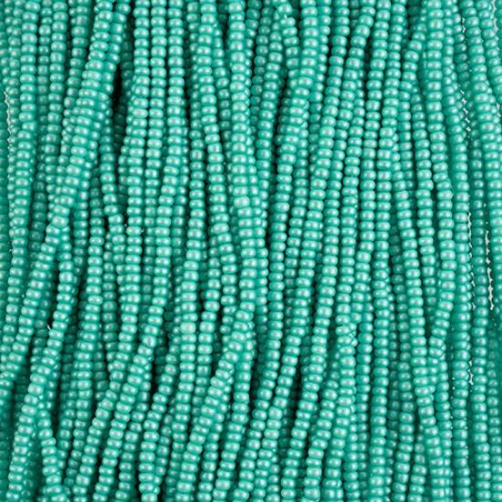 Picture of Size 10/0, Preciosa Czech Seed Beads, PermaLux Dyed Chalk Mint, Sold by the Hank