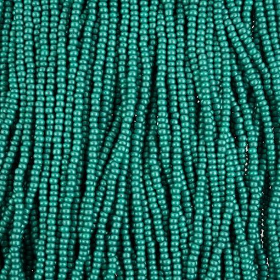 Picture of Size 10/0, Preciosa Czech Seed Beads, PermaLux Dyed Chalk Sea Green, Sold by the Hank