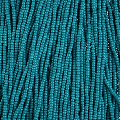 Picture of Size 10/0, Preciosa Czech Seed Beads, PermaLux Dyed Chalk Teal, Sold by the Hank