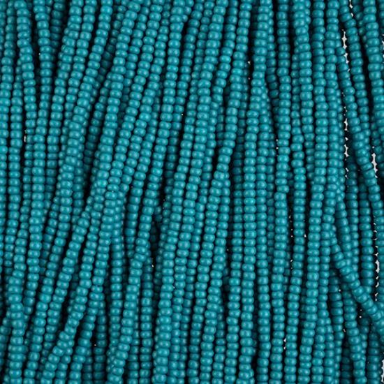 Picture of Size 10/0, Preciosa Czech Seed Beads, PermaLux Dyed Chalk Teal, Sold by the Hank