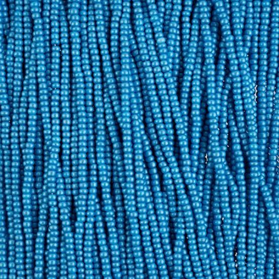Picture of Size 10/0, Preciosa Czech Seed Beads, PermaLux Dyed Chalk Dark Turquoise, Sold by the Hank