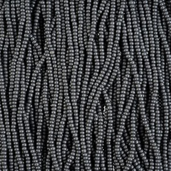 Picture of Size 10/0, Preciosa Czech Seed Beads, PermaLux Dyed Chalk Grey, Sold by the Hank