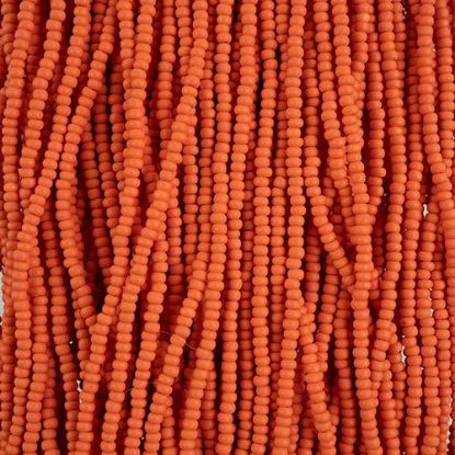 Picture of Size 10/0, Preciosa Czech Seed Beads, PermaLux Dyed Chalk Orange Matte, Sold by the Hank