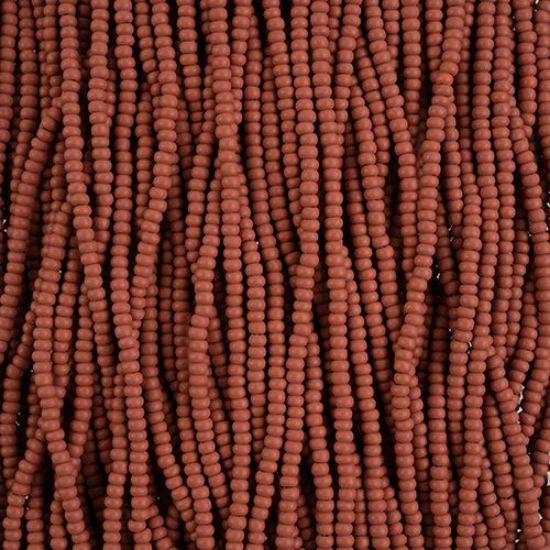 Picture of Size 10/0, Preciosa Czech Seed Beads, PermaLux Dyed Chalk Brown Matte, Sold by the Hank