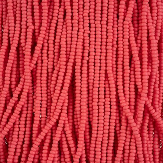 Picture of Size 10/0, Preciosa Czech Seed Beads, PermaLux Dyed Chalk Red Matte, Sold by the Hank