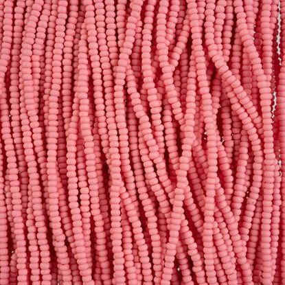 Picture of Size 10/0, Preciosa Czech Seed Beads, PermaLux Dyed Chalk Pink Matte, Sold by the Hank