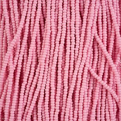 Picture of Size 10/0, Preciosa Czech Seed Beads, PermaLux Dyed Chalk Light Pink Matte, Sold by the Hank