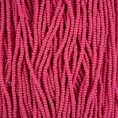 Picture of Size 10/0, Preciosa Czech Seed Beads, PermaLux Dyed Chalk Fuchsia Matte, Sold by the Hank