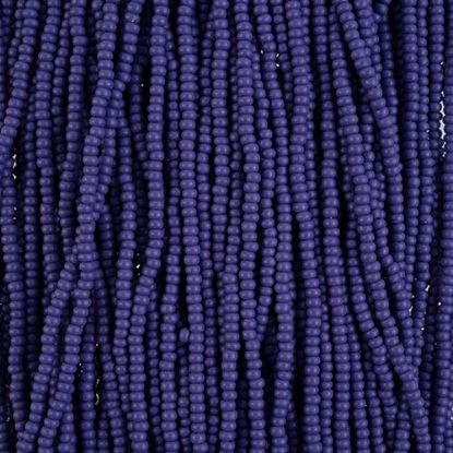 Picture of Size 10/0, Preciosa Czech Seed Beads, PermaLux Dyed Chalk Dark Violet Matte, Sold by the Hank