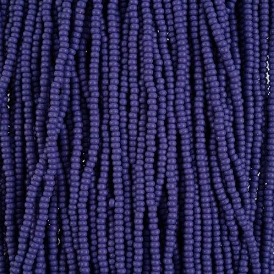 Picture of Size 10/0, Preciosa Czech Seed Beads, PermaLux Dyed Chalk Dark Violet Matte, Sold by the Hank